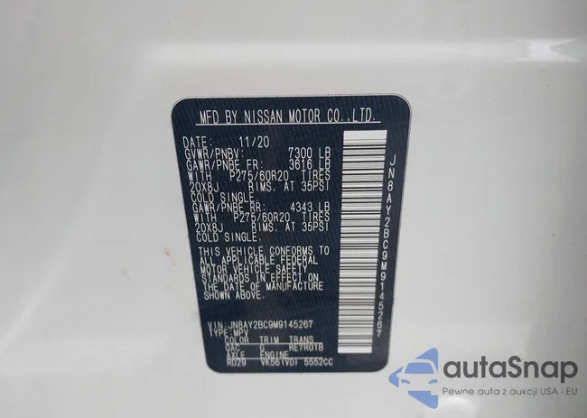 JN8AY2BC9M9145267: 44416332