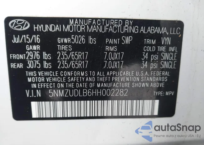 5NMZUDLB6HH002282: 44415433