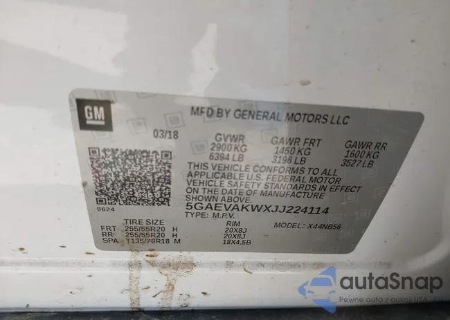 5GAEVAKWXJJ224114: 44415494