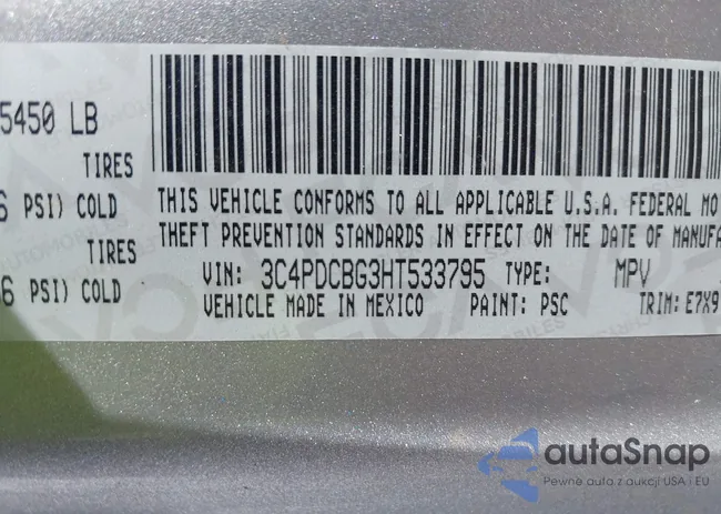 3C4PDCBG3HT533795: 44415523