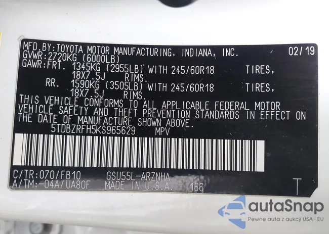 5TDBZRFH5KS965629: 44415558