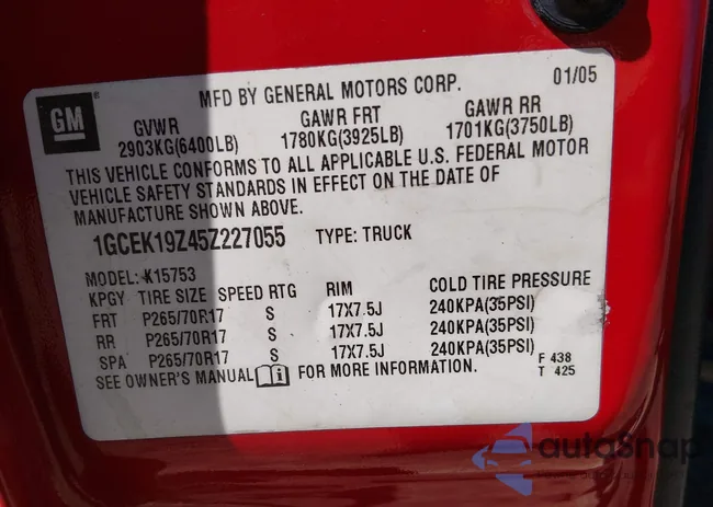 1GCEK19Z45Z227055: 44415688