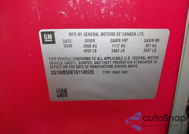 2G1WB5EK7A1145935: 44415705