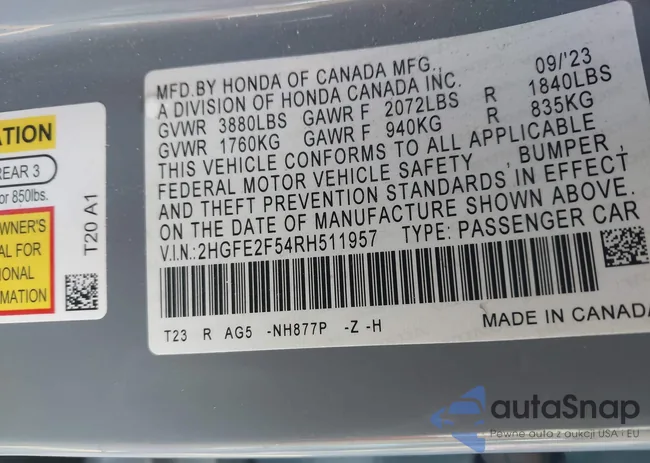 2HGFE2F54RH511957: 44417115