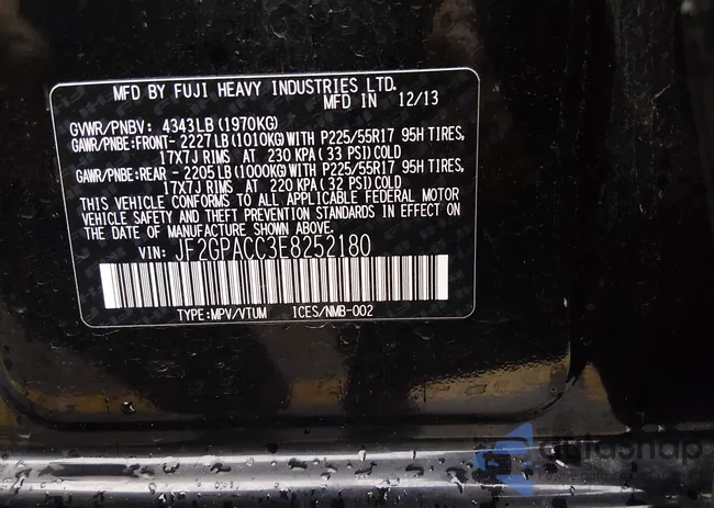 JF2GPACC3E8252180: 44417141