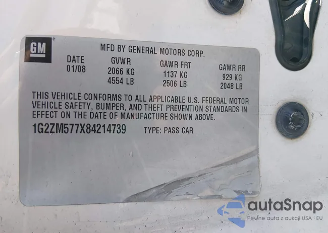 1G2ZM577X84214739: 44417237