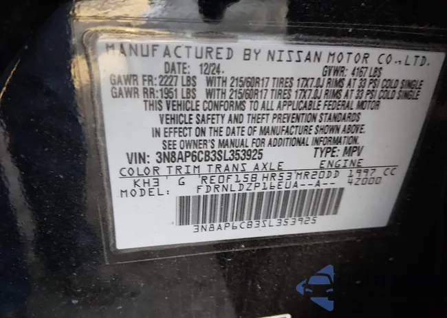 3N8AP6CB3SL353925: 44417270