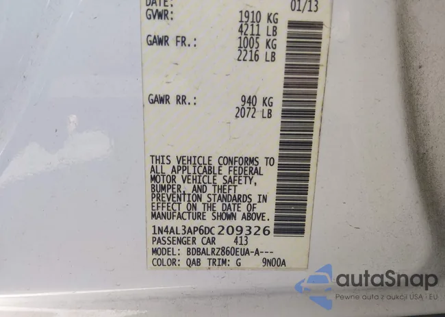 1N4AL3AP6DC209326: 44416441