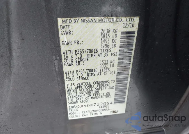 1N6AD0FV5HN722054: 44416528