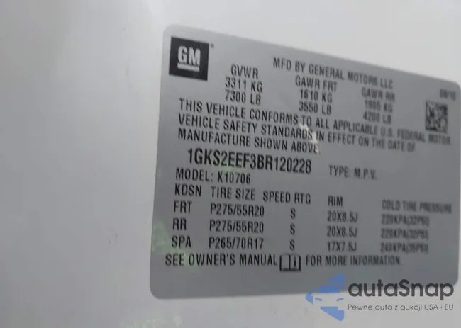 1GKS2EEF3BR120228: 44416660