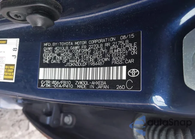 JTDKN3DU2F1984487: 44416703