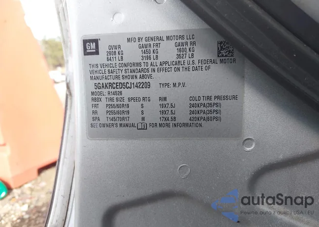 5GAKRCED5CJ142209: 44416818