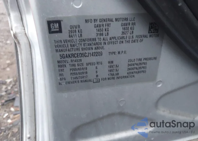 5GAKRCED5CJ142209: 44416818