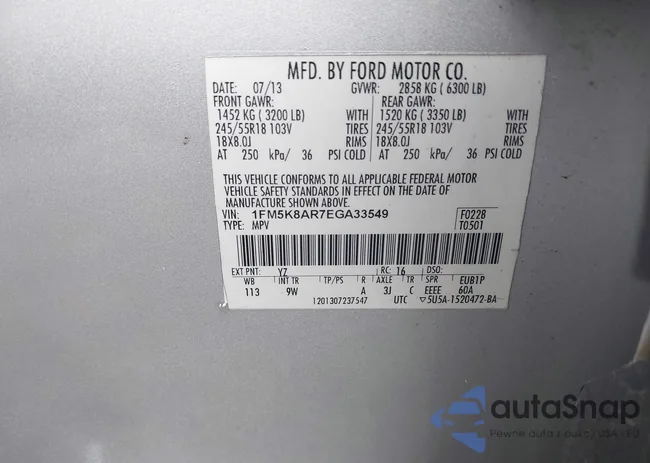 1FM5K8AR7EGA33549: 44417835