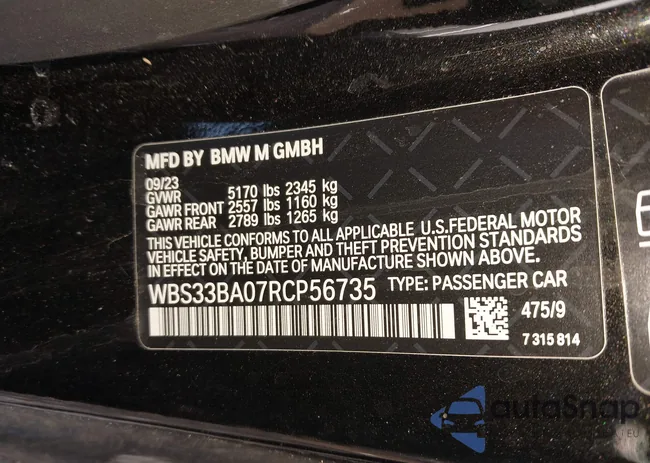 WBS33BA07RCP56735: 44418010