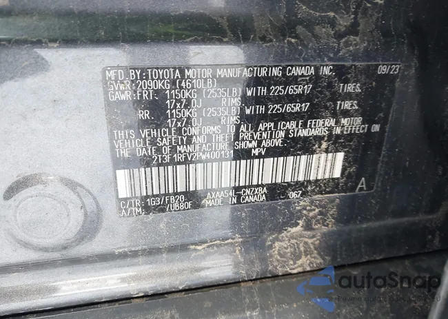 2T3F1RFV2PW400131: 44418058