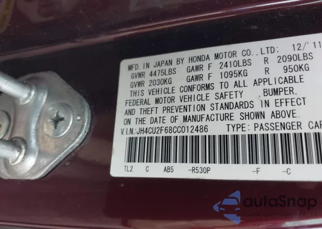 JH4CU2F68CC012486: 44418060