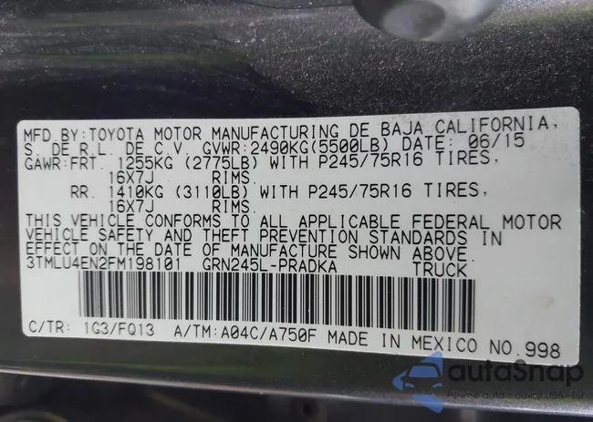3TMLU4EN2FM198101: 44418105