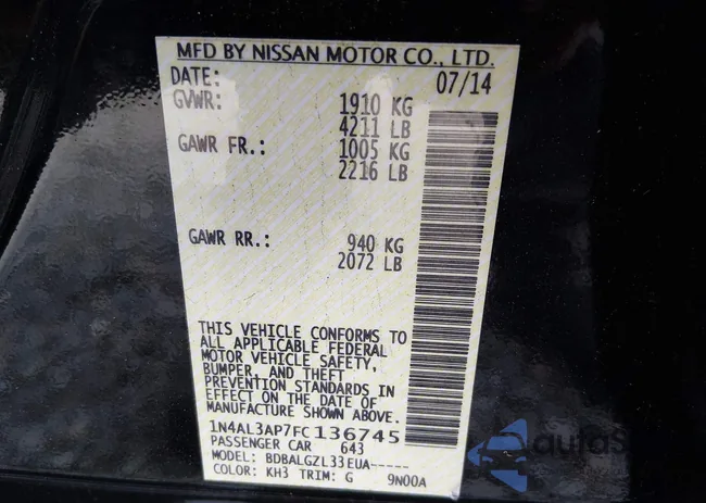 1N4AL3AP7FC136745: 44418155