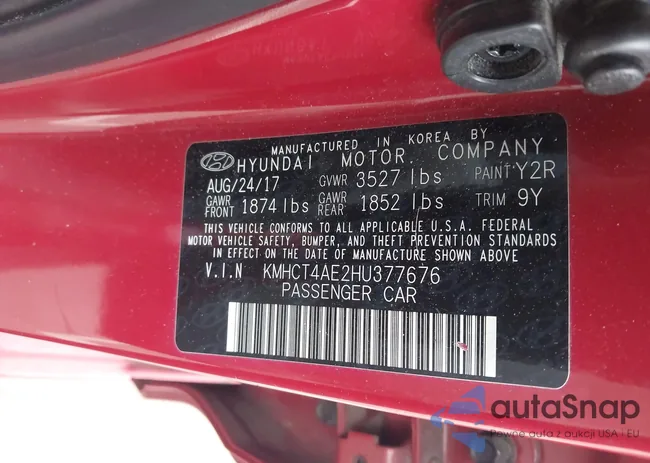 KMHCT4AE2HU377676: 44418245