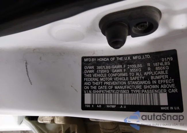 SHHFK7H67KU215903: 44418399