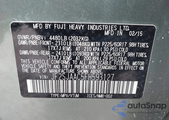 JF2SJAAC5FH593127: 44417515