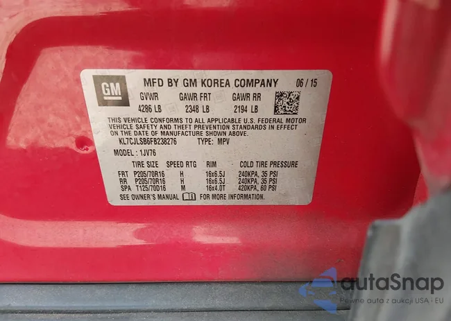 KL7CJLSB6FB238276: 44417613