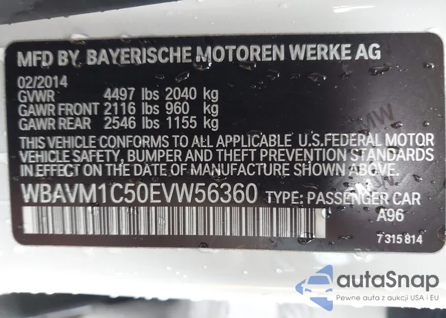 WBAVM1C50EVW56360: 44417690