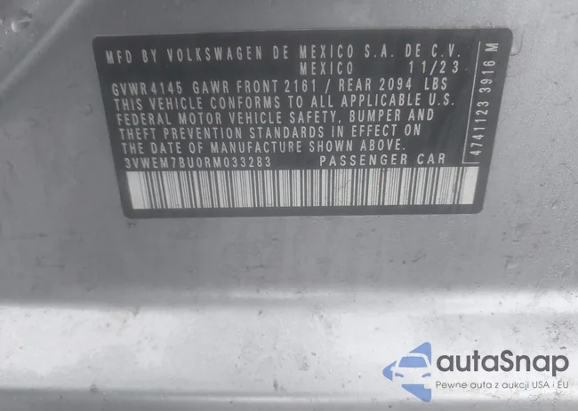 3VWEM7BU0RM033283: 44417713
