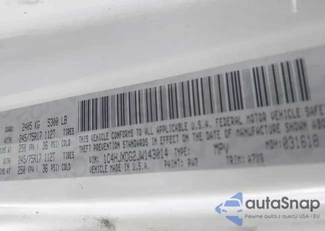 1C4HJXDG2JW143014: 44418813