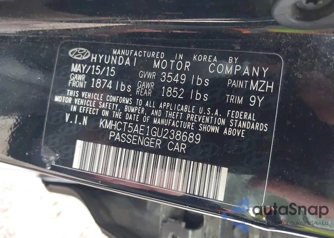 KMHCT5AE1GU238689: 44418866