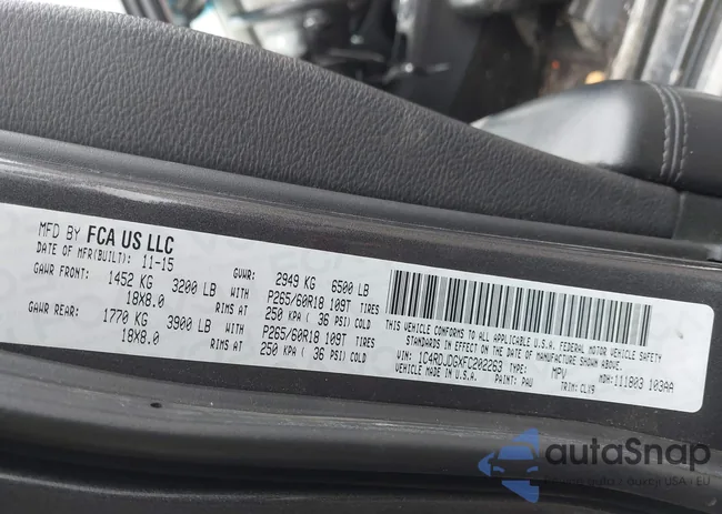 1C4RDJDGXFC202263: 44419073