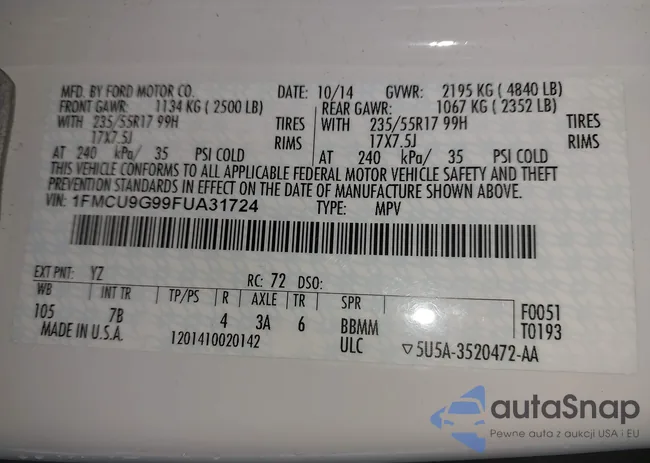 1FMCU9G99FUA31724: 44419086