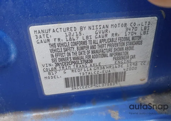 3N1CE2CP9GL375839: 44419107