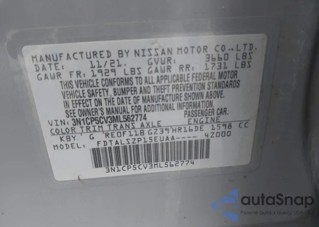 3N1CP5CV3ML562774: 44419152