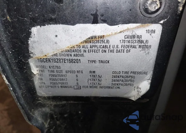 1GCEK19Z87E168201: 44419259