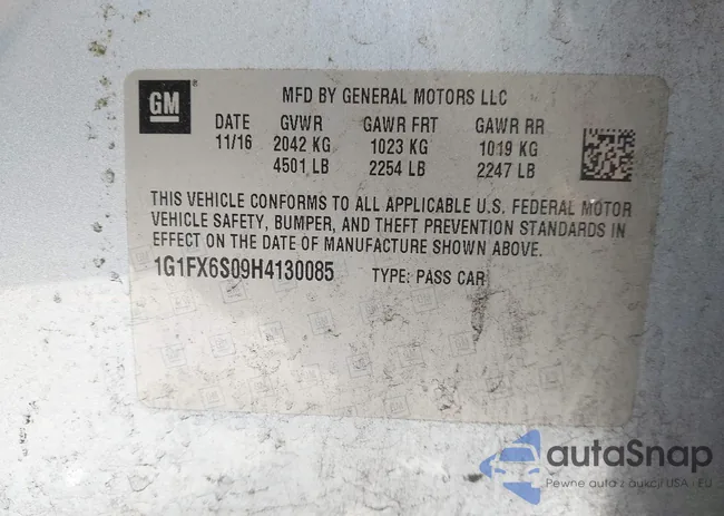 1G1FX6S09H4130085: 44419321