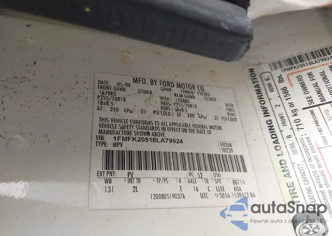 1FMFK20518LA79924: 44419394