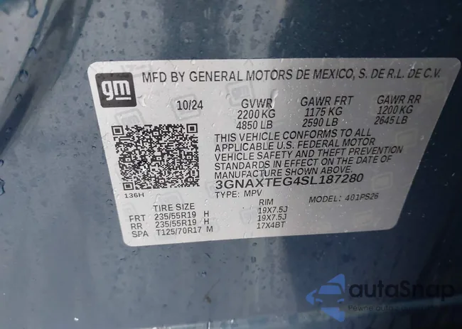 3GNAXTEG4SL187280: 44418798