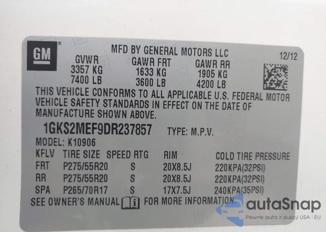 1GKS2MEF9DR237857: 44419830