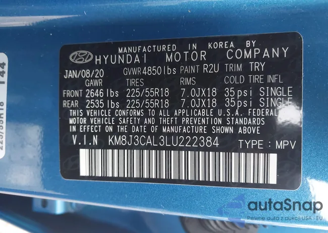 KM8J3CAL3LU222384: 44419888