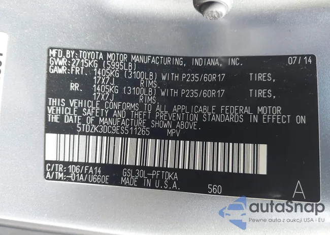 5TDZK3DC9ES511265: 44419957