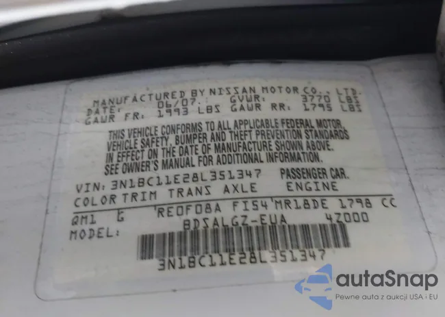 3N1BC11E28L351347: 44419971