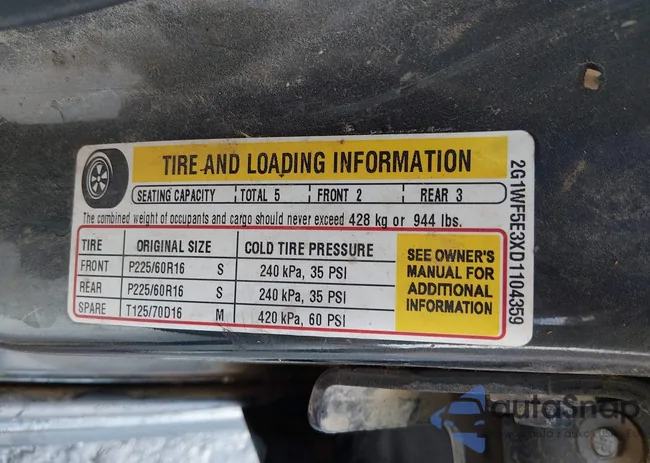 2G1WF5E3XD1104359: 44420046