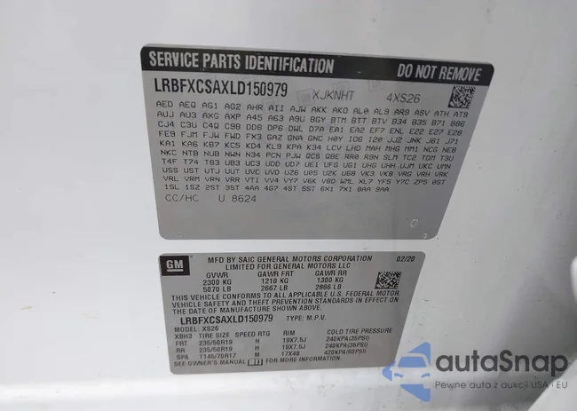 LRBFXCSAXLD150979: 44420050