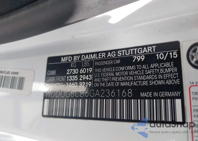 WDDUG8CB6GA236168: 44420118