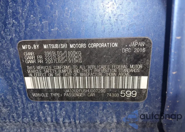 JA32U2FU5HU007290: 44420133