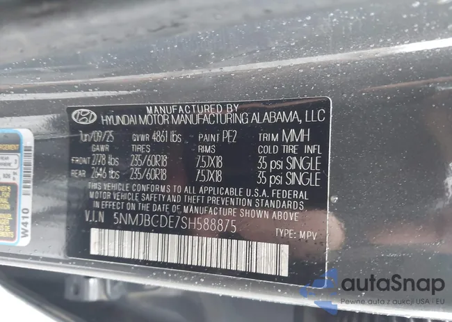 5NMJBCDE7SH588875: 44420146