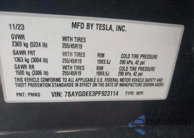 7SAYGDEE3PF923114: 44420297