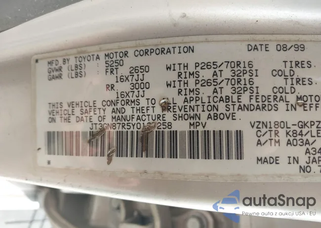 JT3GN87R5Y0137258: 44420320